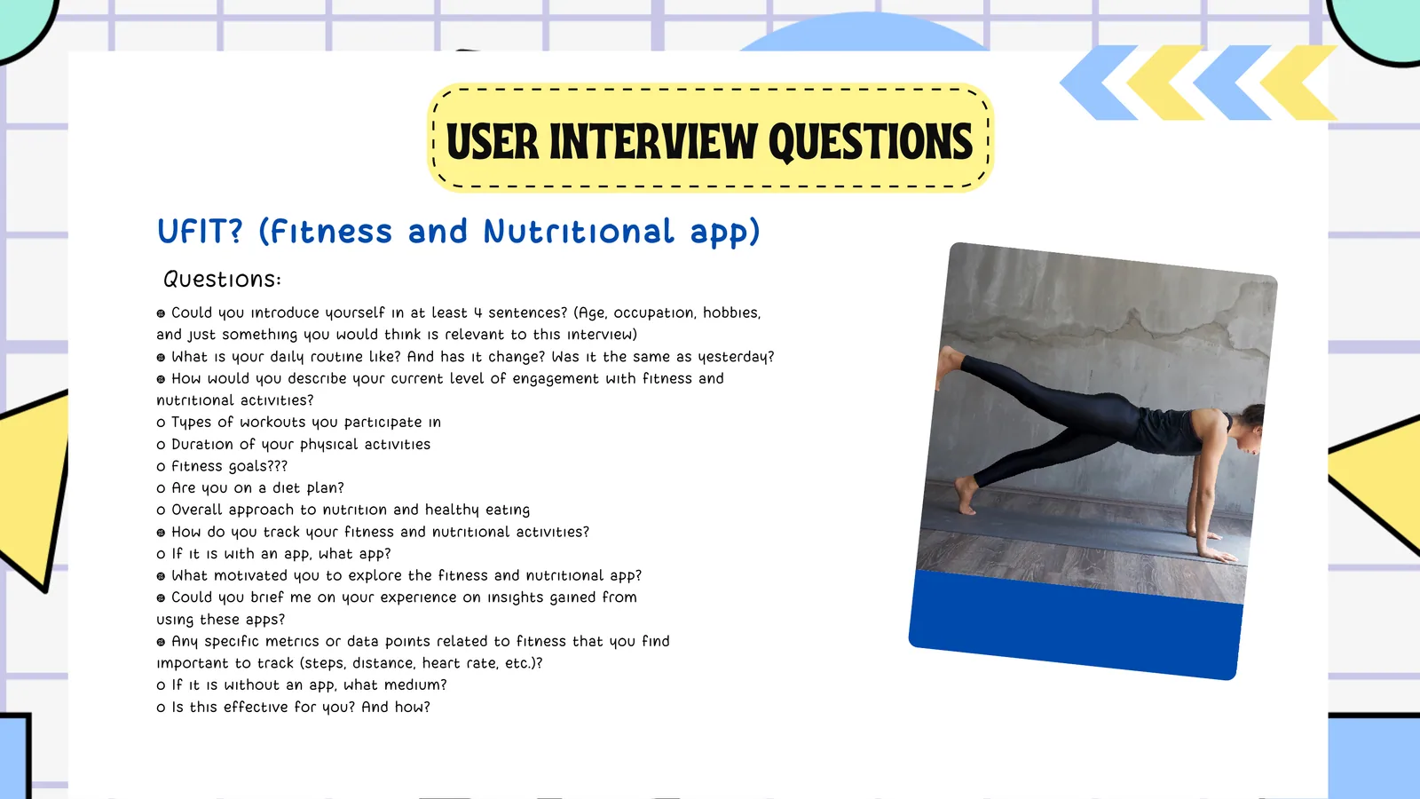 UFit: User research