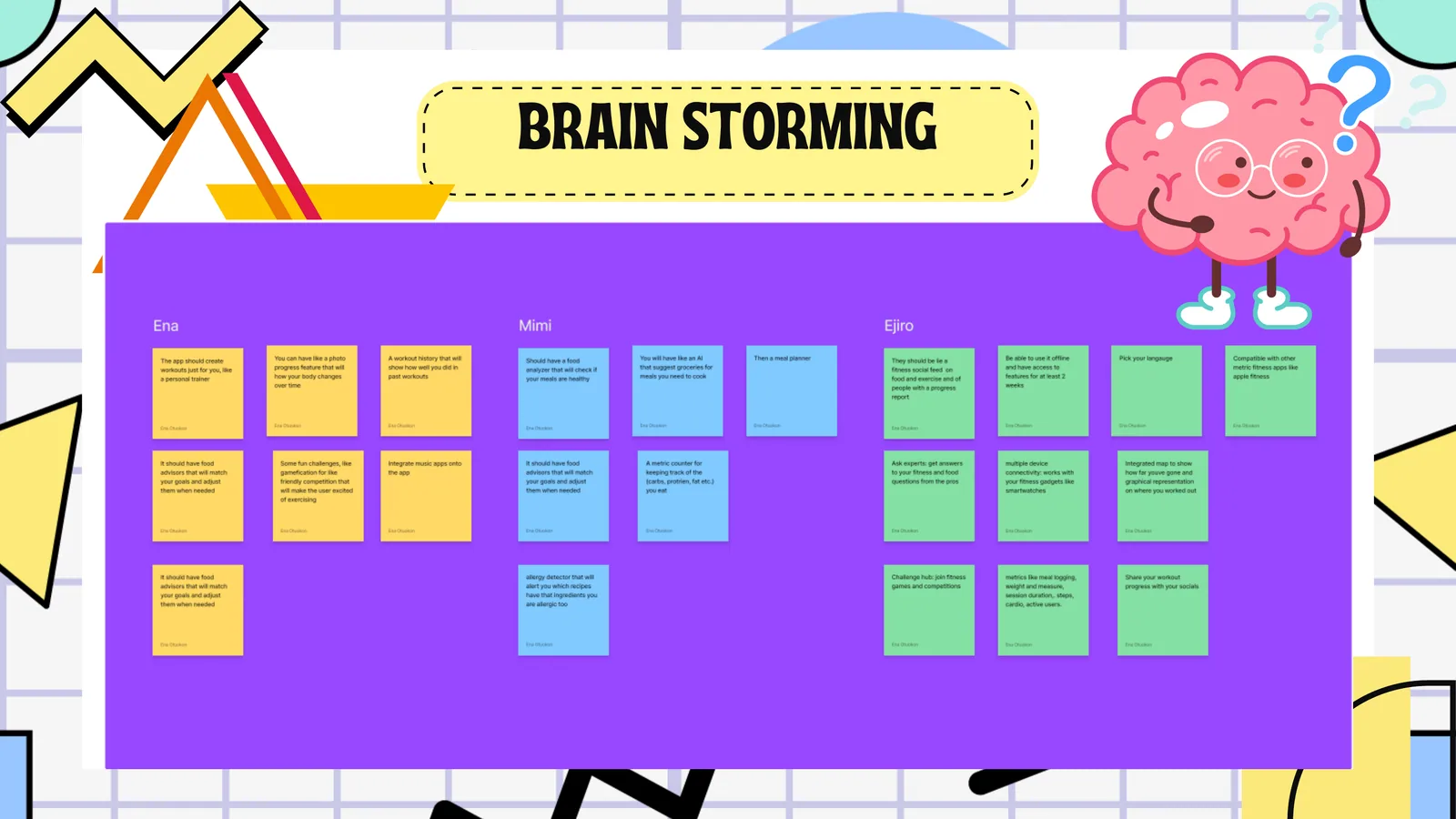 UFit: Brainstorming